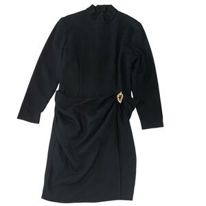 ALBERT NIPÓN 100% Wool Vintage Faux Wrap Dress Sz 6